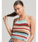 Superdry Crochet top with multicoloured halter neckline