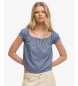 Superdry Top con Botones azul