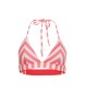 Superdry Top de bikini triangular a rayas rosa