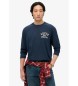 Superdry T-Shirt de manga comprida Athletic Essentials Navy