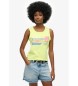 Superdry Top sans manches à rayures Outdoor green
