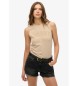 Superdry T-shirt med passform Sport Luxe beige