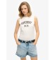 Superdry T-shirt med passform Sport Luxe vit