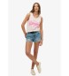 Superdry Top sans manches vintage en fluorine blanc