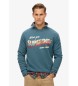 Superdry Travel Postcard Graphic Crew sweatshirt blue