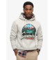 Superdry Sweatshirt Travel Postcard Graphic cinzento