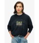 Superdry Lstsiddende navy sweatshirt med rund hals Travel Souvenir