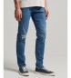 Superdry Blå slim fit-jeans i økologisk bomuld