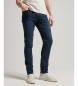Superdry Jeans med smal passform i ekologisk marinblå bomull