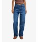 Superdry Jeans High Rise Wide Leg azul oscuro