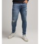 Superdry Niebieskie jeansy skinny w stylu vintage