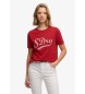 Superdry Camiseta Varsity Script rojo
