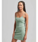 Superdry Strapless dress with green 