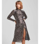 Superdry Midi-jurk met open rug en zilveren pailletten