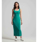 Superdry Knitted midi dress with green square neckline