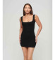 Superdry Dzianinowa sukienka mini z odkrytymi plecami czarna