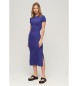 Superdry Blaues Midi-Hemdkleid