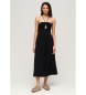 Superdry Black midi dress with cut-out design