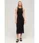 Superdry Knitted midi dress with black crisscross back