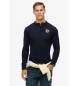 Superdry T-shirt vintage de desporto Grandad navy