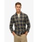 Superdry Organic cotton shirt in vintage navy check