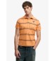 Superdry Vintage Stripe orange polo shirt