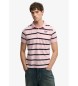 Superdry Vintage Stripe pink polo shirt