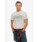 Superdry Klasična majica z logotipom Vintage bela