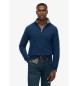 Superdry Volneni pulover iz mornarice