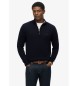 Superdry Volneni pulover iz mornarice