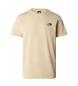 The North Face T-shirt beige semplice a cupola