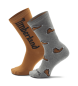 Timberland Set 2 Pairs of Socks Print grey, brown