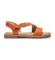 Timberland Calista Bay sandlias de couro com tira traseira laranja