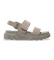 Timberland Greyfield taupefarbene Leder-Riemen-Sandalen