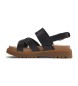 Timberland Clairemont Way back strap leather sandals black