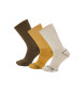 Timberland Pack de 3 pares de calcetines unisex de caa media Bowden multicolor