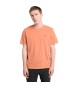 Timberland Dunstan River orangefarbenes, stückgefärbtes langärmeliges T-Shirt