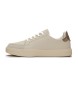 Timberland Emerson Street - Baskets basses à lacets en cuir beige