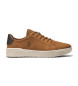 Timberland Zapatillas de piel de caa baja con cordones Seneca Bay marrn