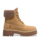 Timberland Stone Street Botins em pele  prova de gua castanhos