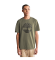 Timberland T-shirt verde sobre o rio Kennebec