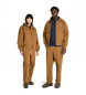 Timberland Bomberjacka med huva och huva i brun tvttad canvas