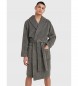 Tommy Hilfiger Grey cotton terry towelling bathrobe