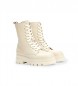 Tommy Hilfiger Off-white leather lace-up ankle boots
