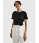 Tommy Hilfiger T-shirt en coton biologique avec logo noir