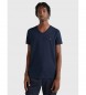 Tommy Hilfiger Marineblaues T-Shirt mit V-Ausschnitt