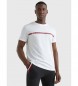 Tommy Hilfiger T-shirt com listra vertical e logtipo branco