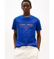 Tommy Hilfiger T-shirt com gola redonda e logtipo azul