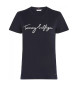 Tommy Hilfiger T-shirt à col rond avec logo bleu marine