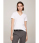 Tommy Hilfiger T-shirt Heritage bianca con scollo a V